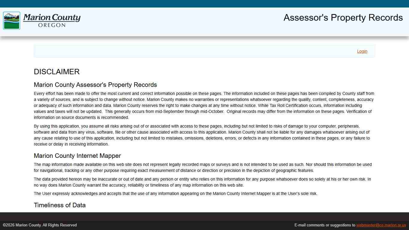 Marion County Assessor's Property Records