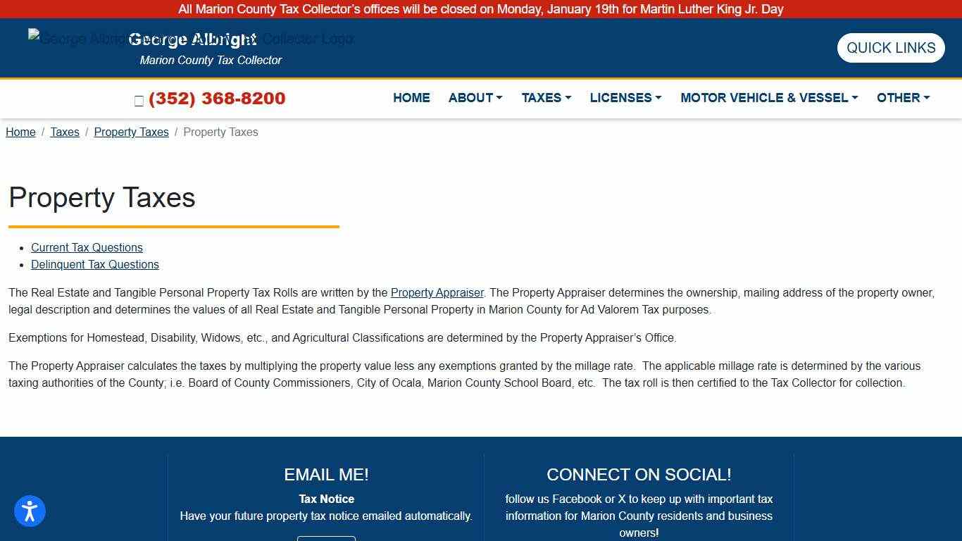 Property Taxes - Marion County Tax Collector