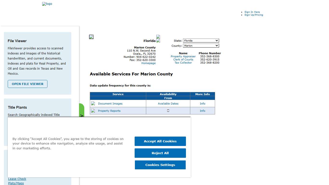 Search Marion County Public Property Records Online CourthouseDirect.com